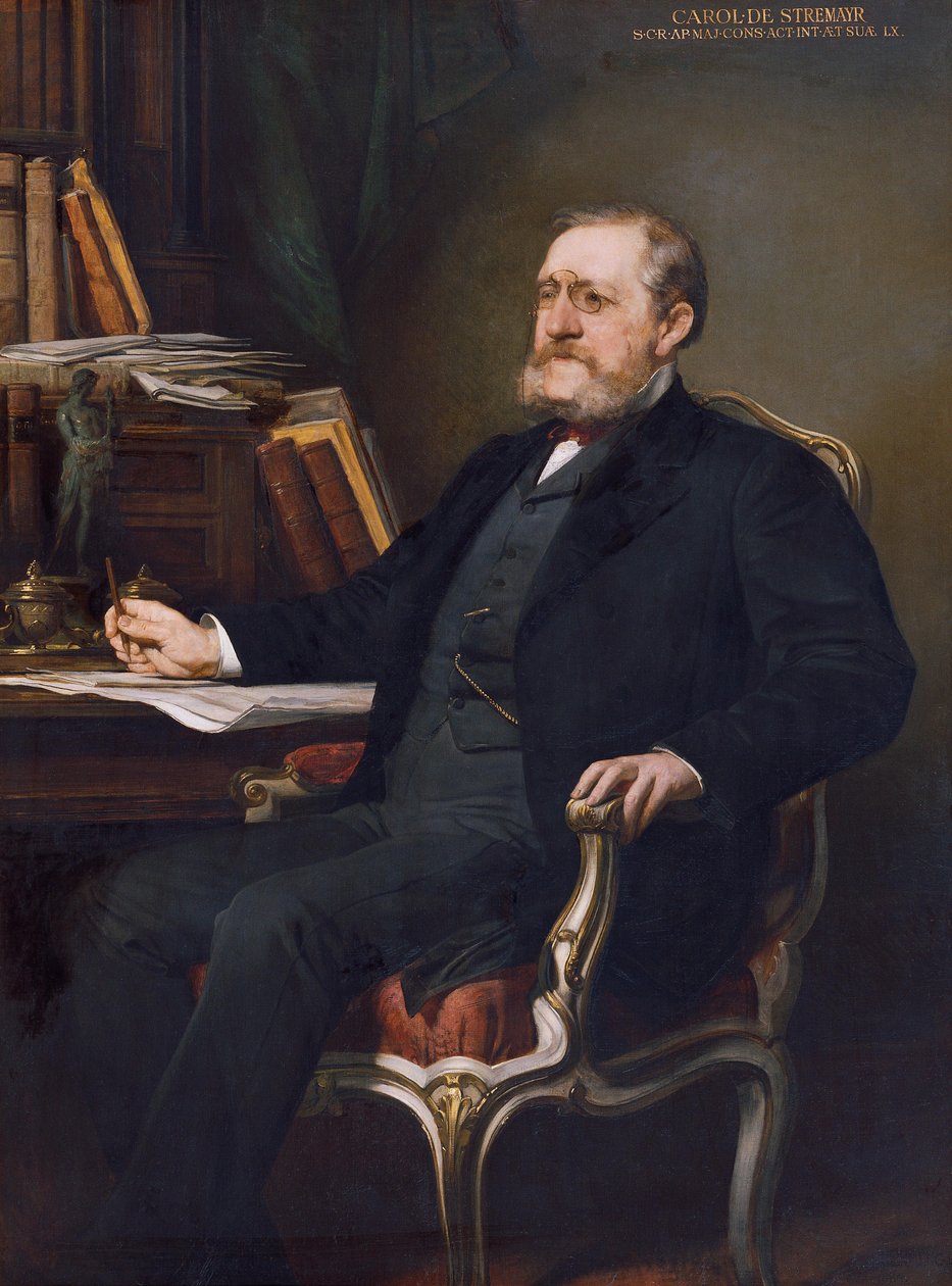Dr. Karl von Stremayr, president van het Hooggerechtshof door August Eisenmenger