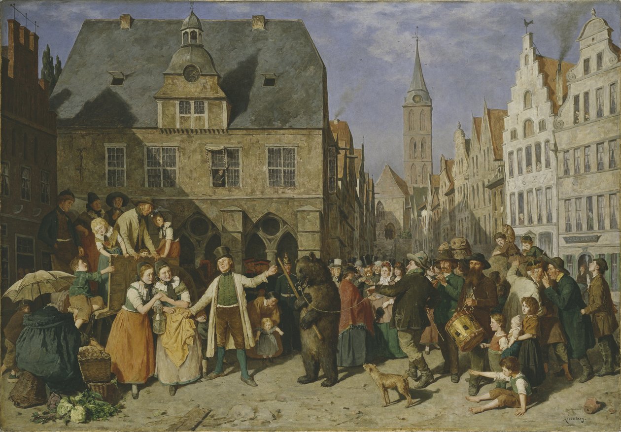 Een Dansende Beer, 1865 door August Jernberg