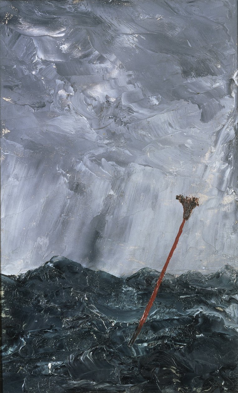 Stormachtige Zee Bezemboei door August Johan Strindberg