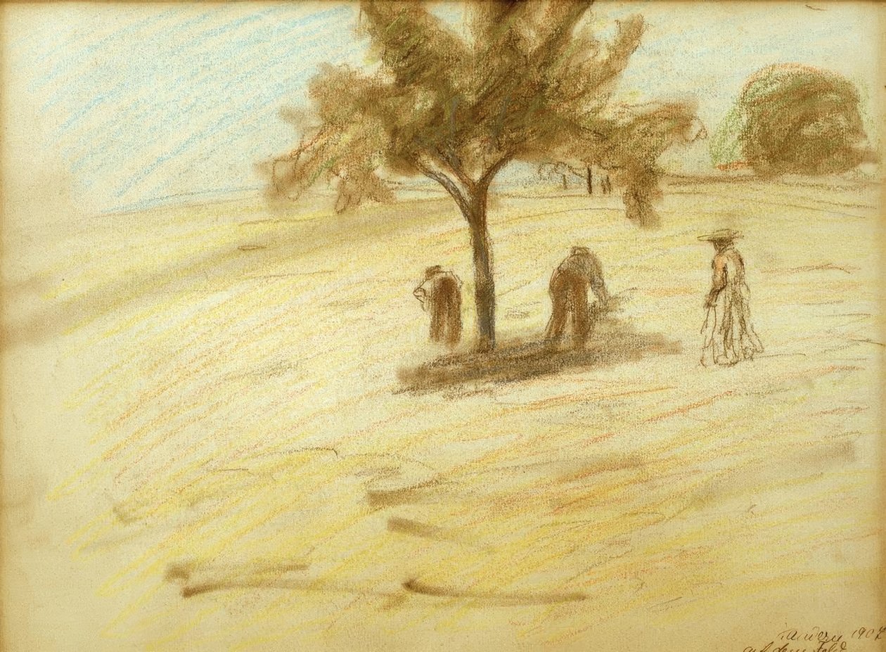 Op het veld in Kandern door August Macke