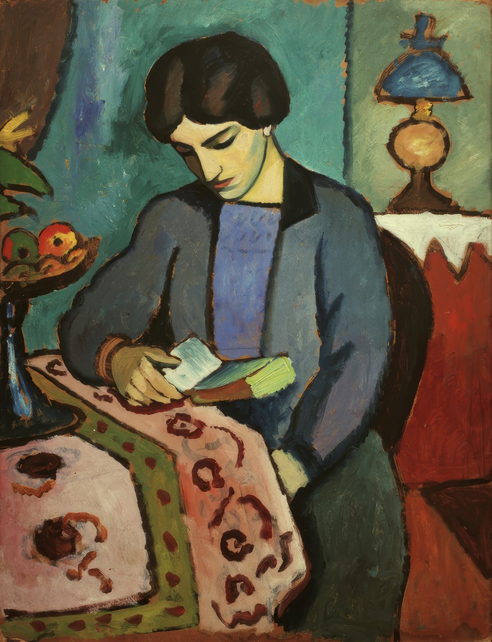 De Vrouw van de Kunstenaar door August Macke