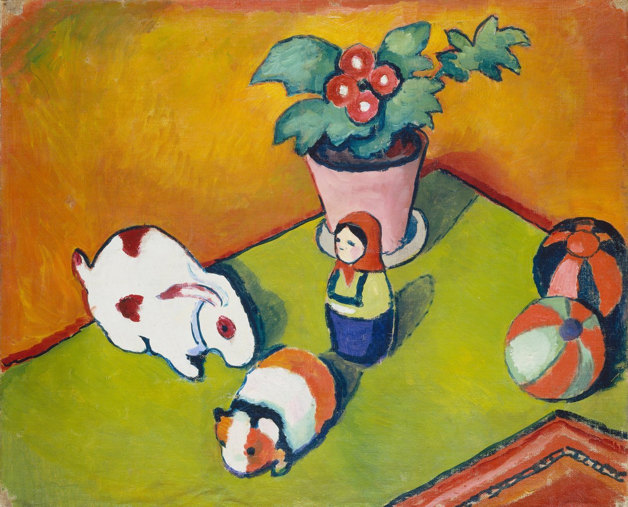 Speelgoed van Kleine Walter door August Macke