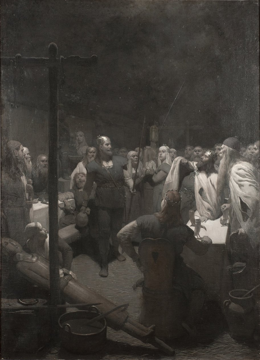 Balders brandstapel (uit de sage van Frithiof) door August Malmström