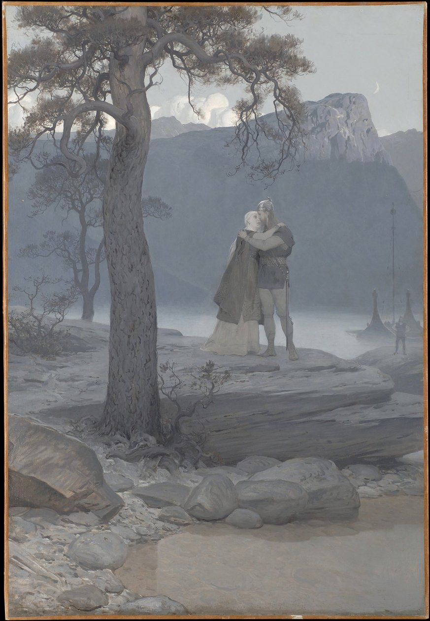 Afscheid (uit de Saga van Frithiof) door August Malmström