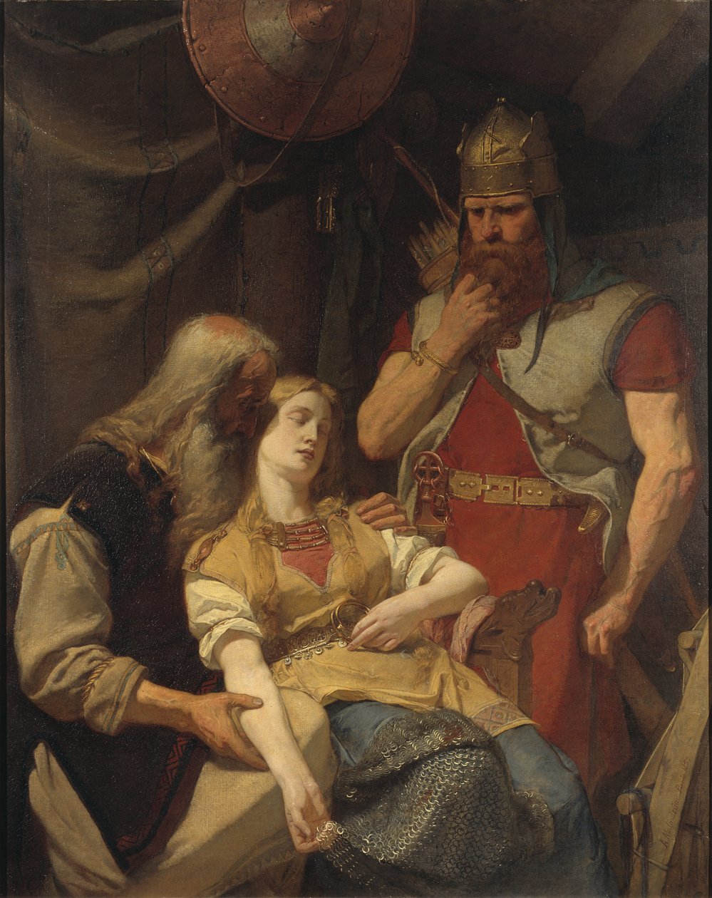 Oervar-Oddr informeert Ingeborg over de dood van Hjalmar door August Malmström