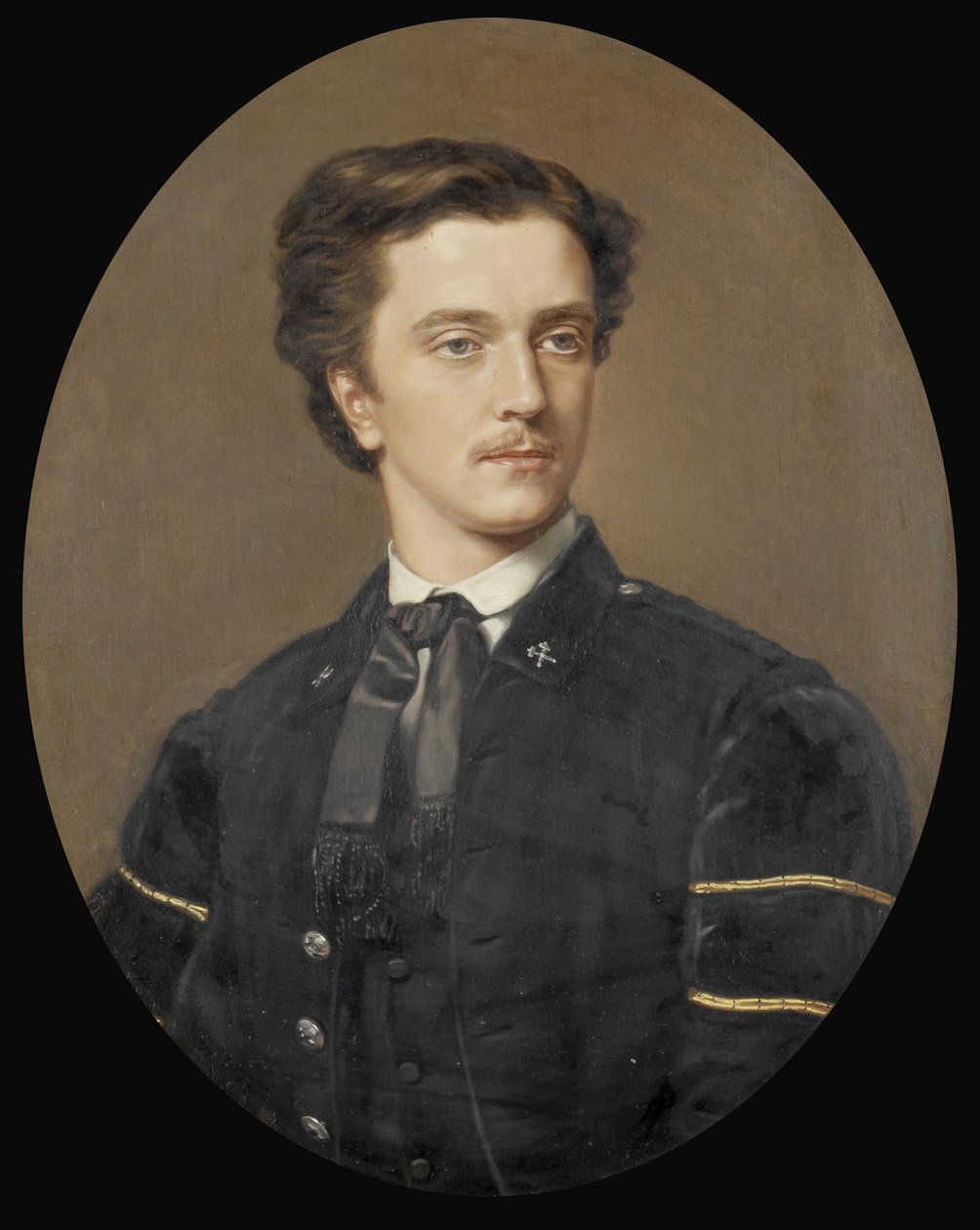 August Prinzhofer portret schildknaap door August Prinzhofer