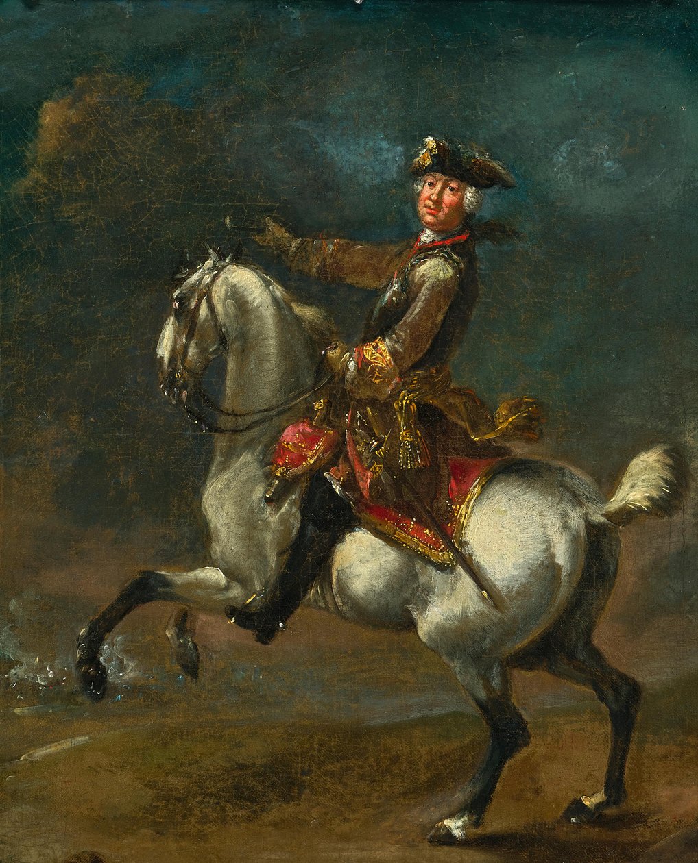 August Querfurt Prins Karl August Friedrich van Waldeck-Pyrmont Schets door August Querfurt