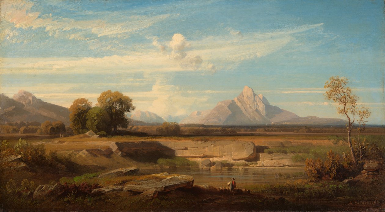 Voorgebergte landschap door August Seidel