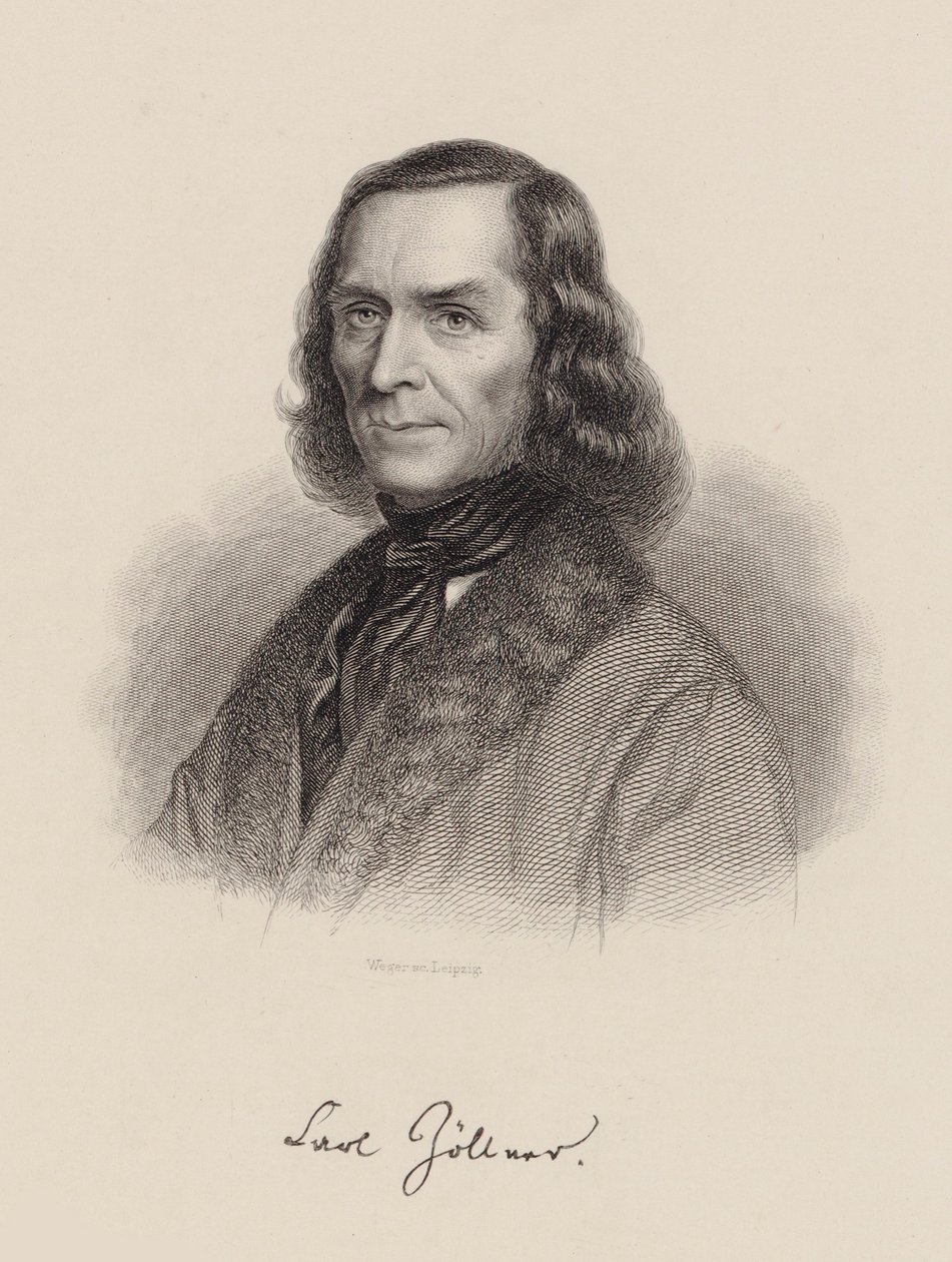 Portret van de componist Carl Friedrich Zöllner 1800-1860, c. 1850 door August Weger