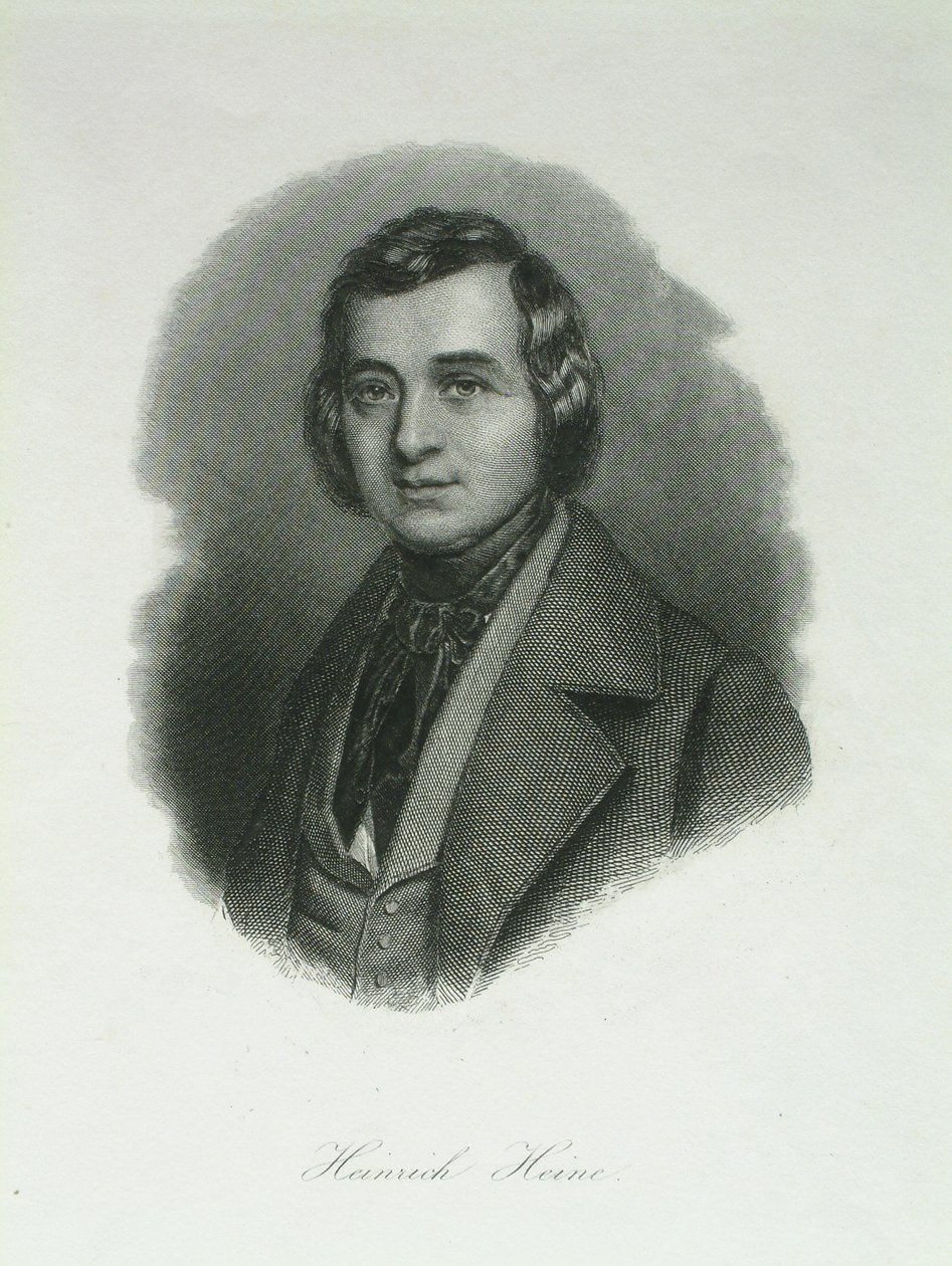 Portret van de dichter Heinrich Heine 1797-1856, 1842 door August Weger