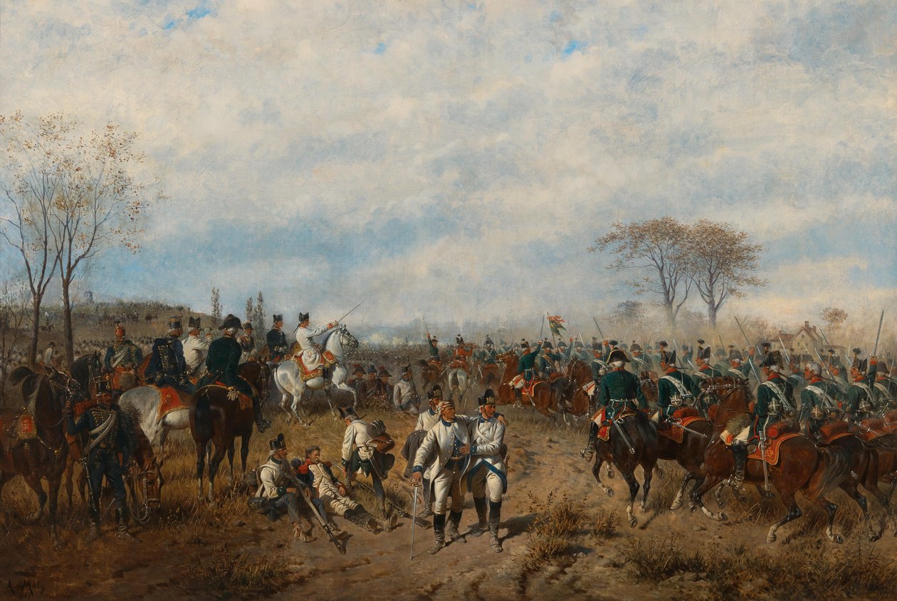 August von Maly Aartshertog Karl bij de Slag om Aldenhoven door August von Maly
