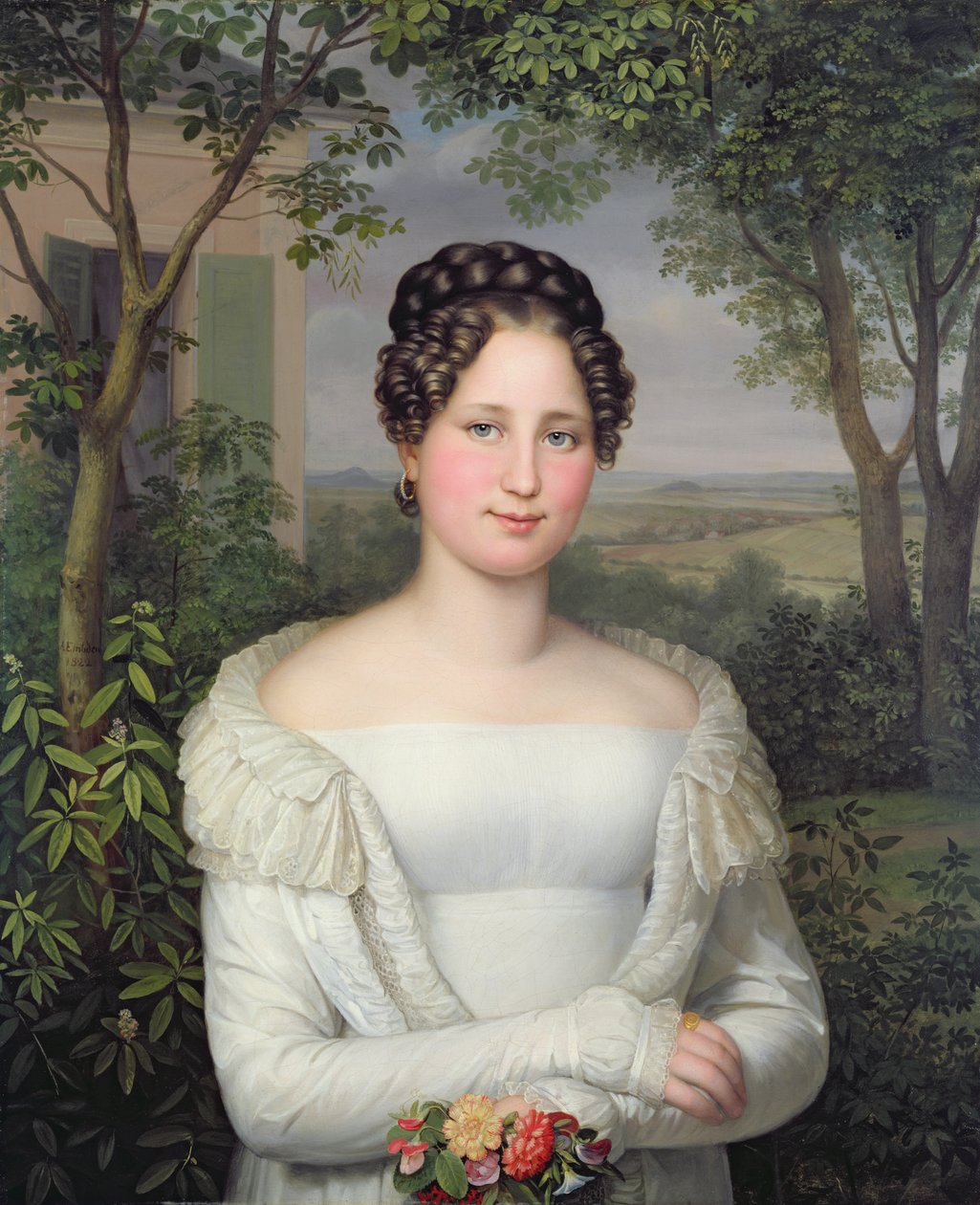 Portret van Frau Horstmann, 1822 door August von der Embde