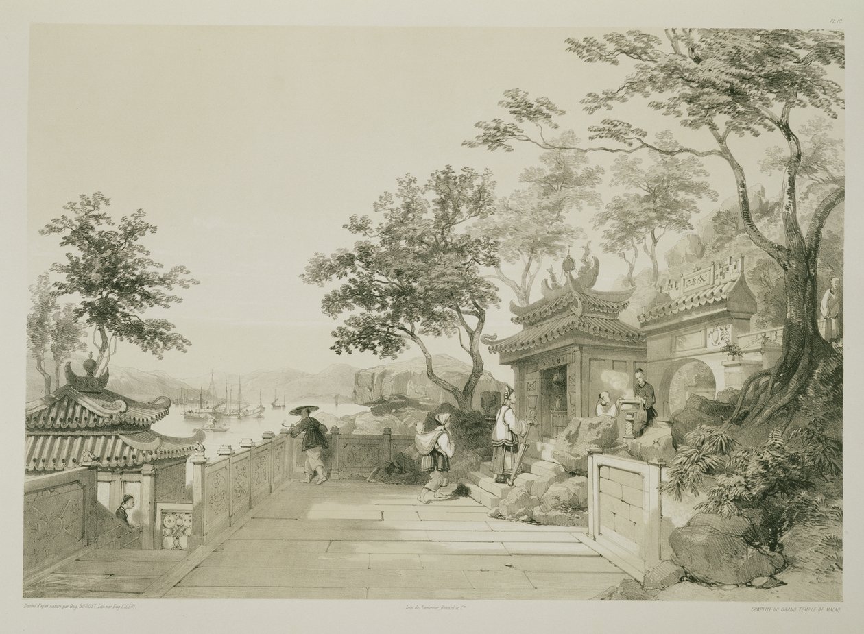 Een Kapel van de Grote Tempel van Macao, plaat 10 uit 