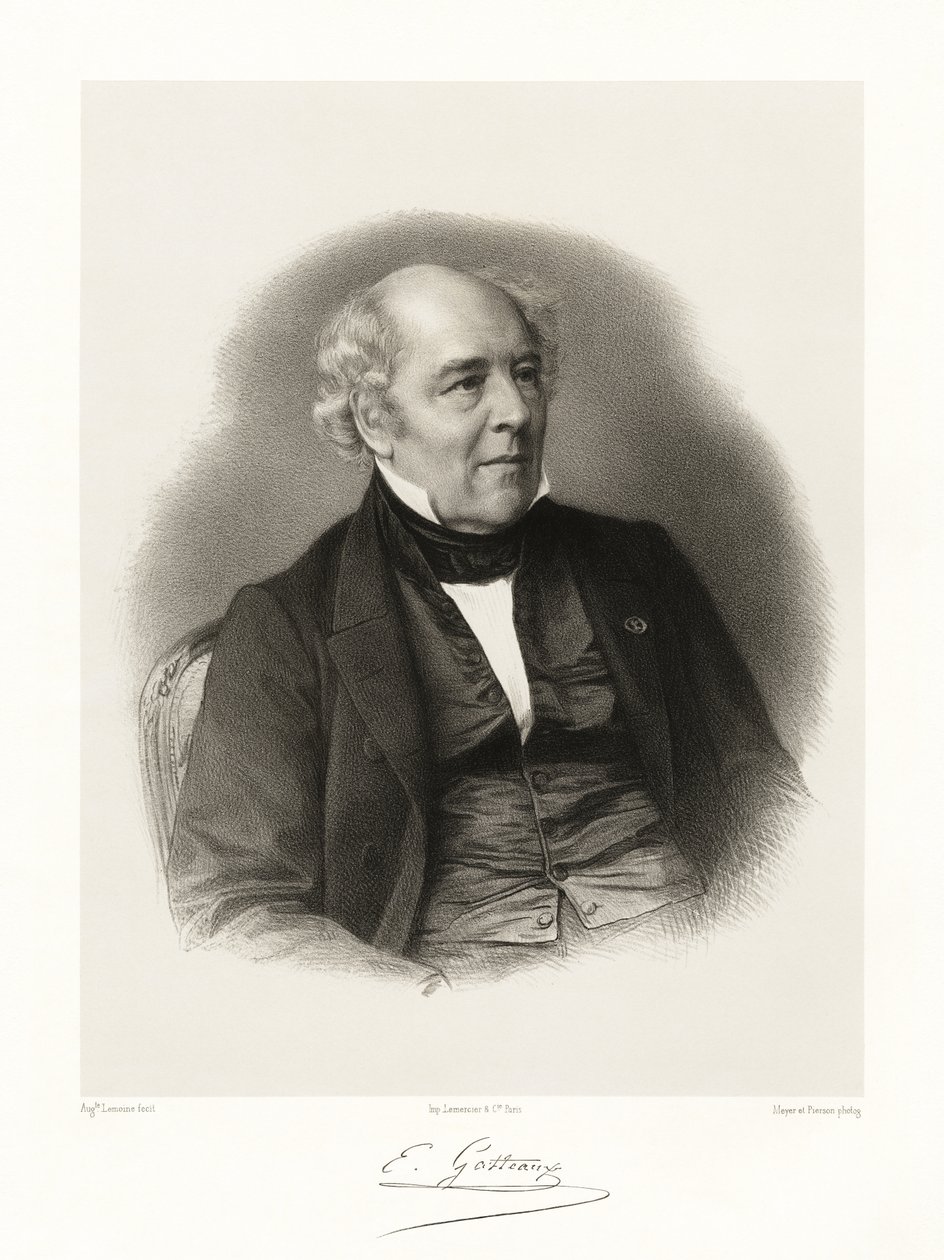Jacques Édouard Gatteaux door Auguste Charles Lemoine