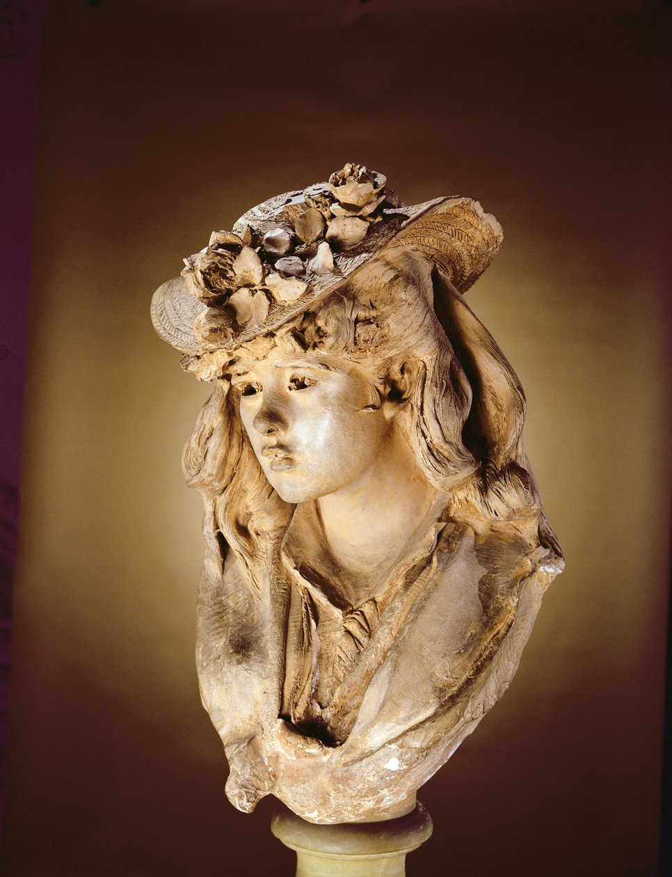 Portret van een Jonge Vrouw door Auguste Rodin