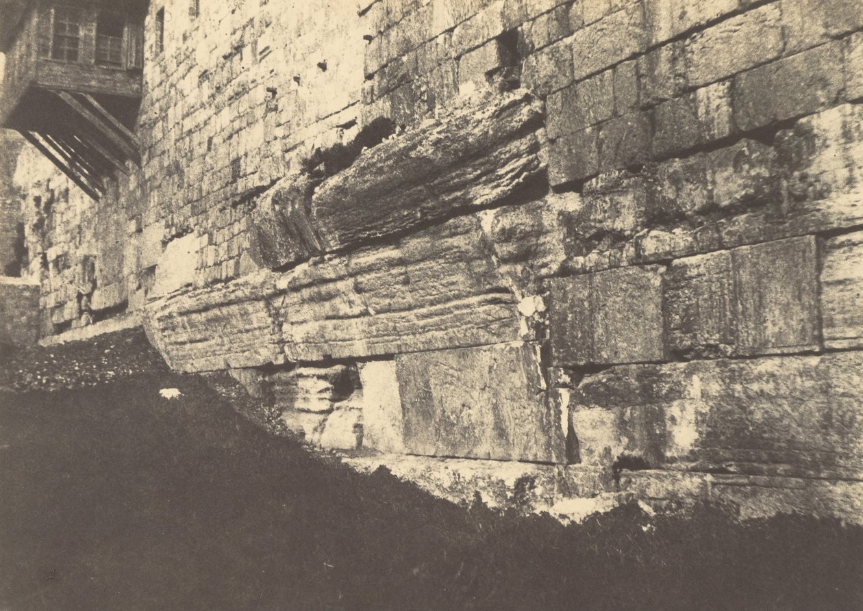 Jeruzalem. Tempelgebied. Boog van de Salomonische brug die Moria met Sion verbond door Auguste Salzmann