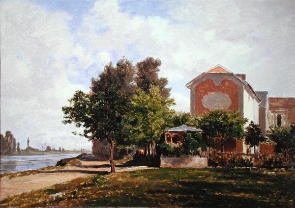 Het Cabaret Maurice in Bougival door Auguste Paul Charles Anastasi