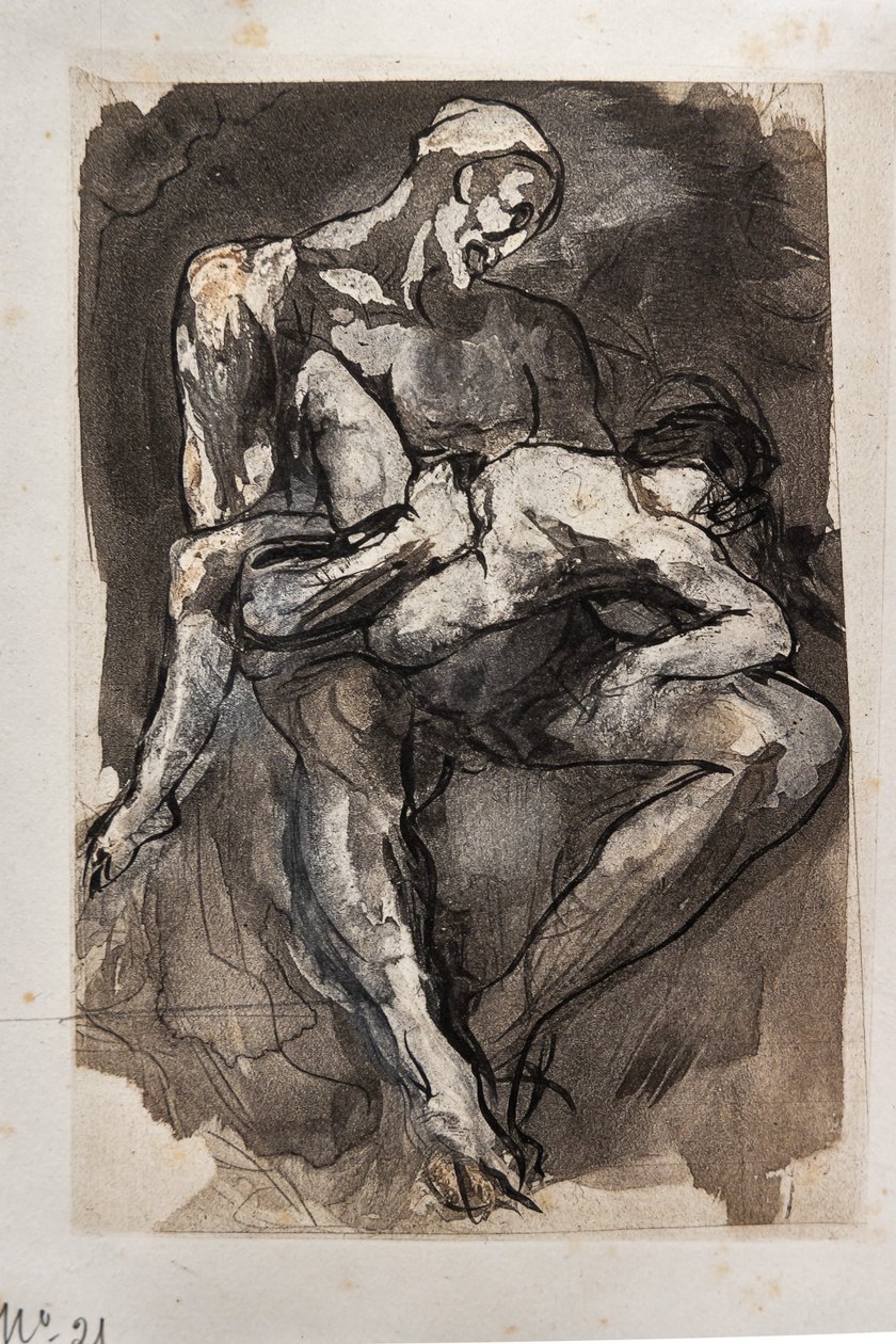 Graaf Ugolino in de gevangenis door Auguste (after) Rodin