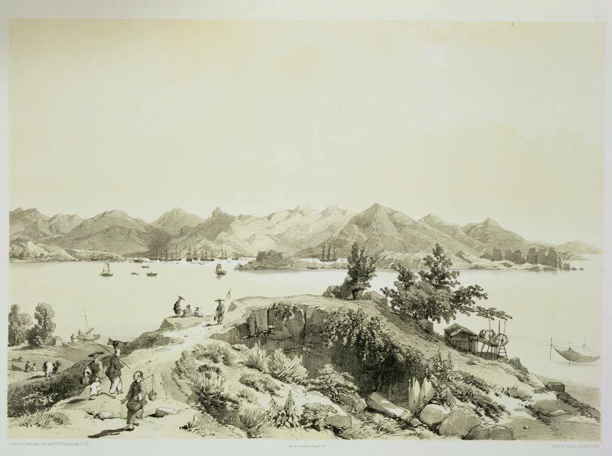De baai en het eiland van Hong Kong, plaat 4 uit 