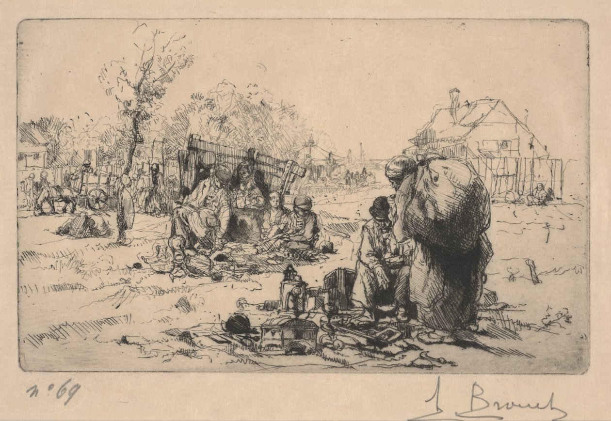 Verkopers van Bric a Brac door Auguste Brouet