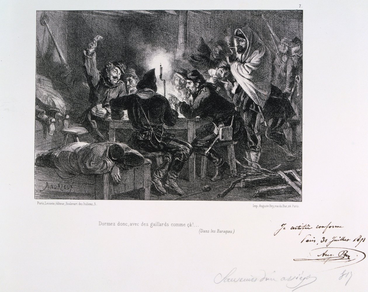 Dormez donc, avec des gaillards comme ça!, Beleg van Parijs, 1870-1871 door Auguste Bry