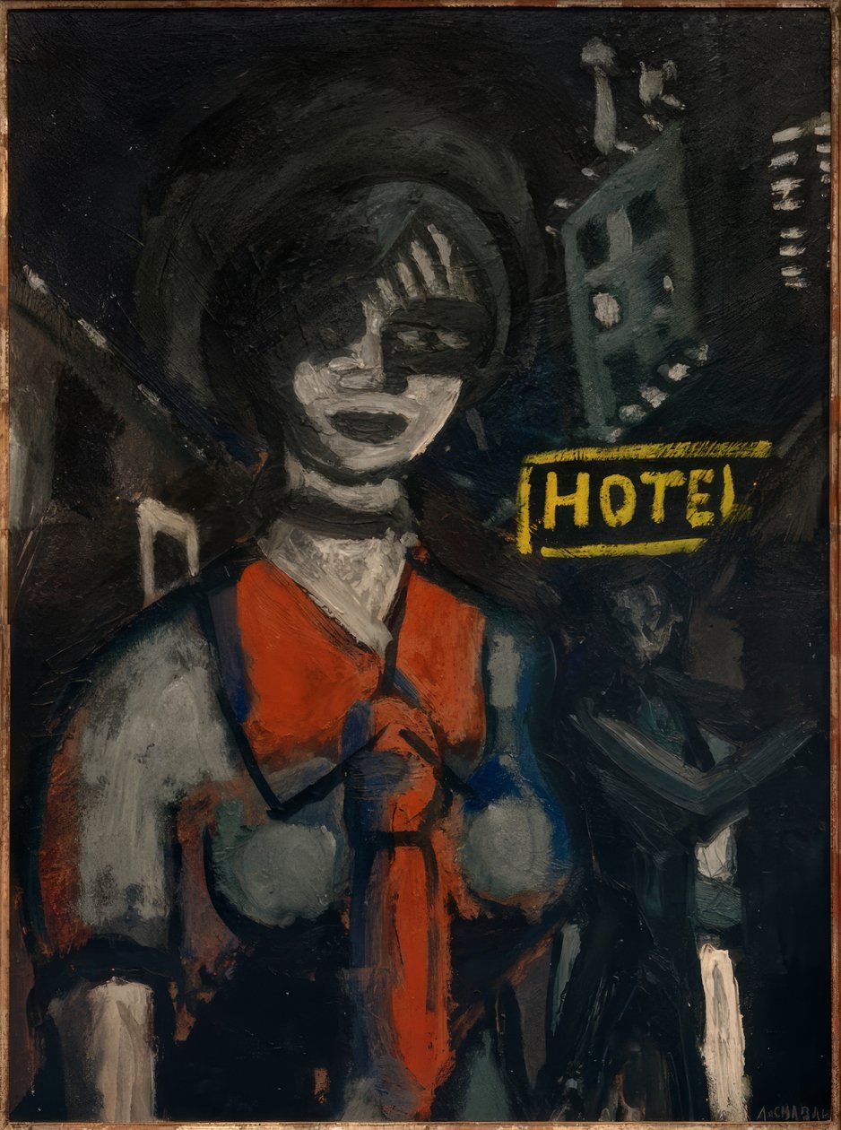 Meisje met rode stropdas door Auguste Chabaud