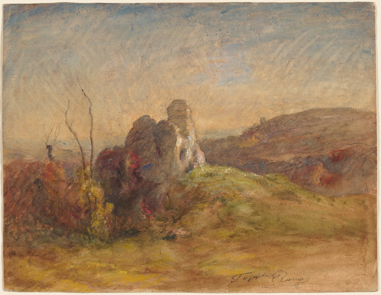 Landschap door Auguste Francois Ravier