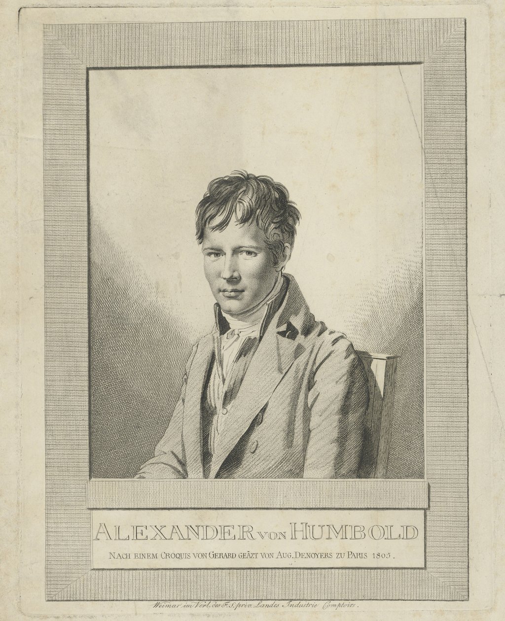 Portret van Alexander von Humboldt 1769-1859 door Auguste Gaspard Louis Desnoyers