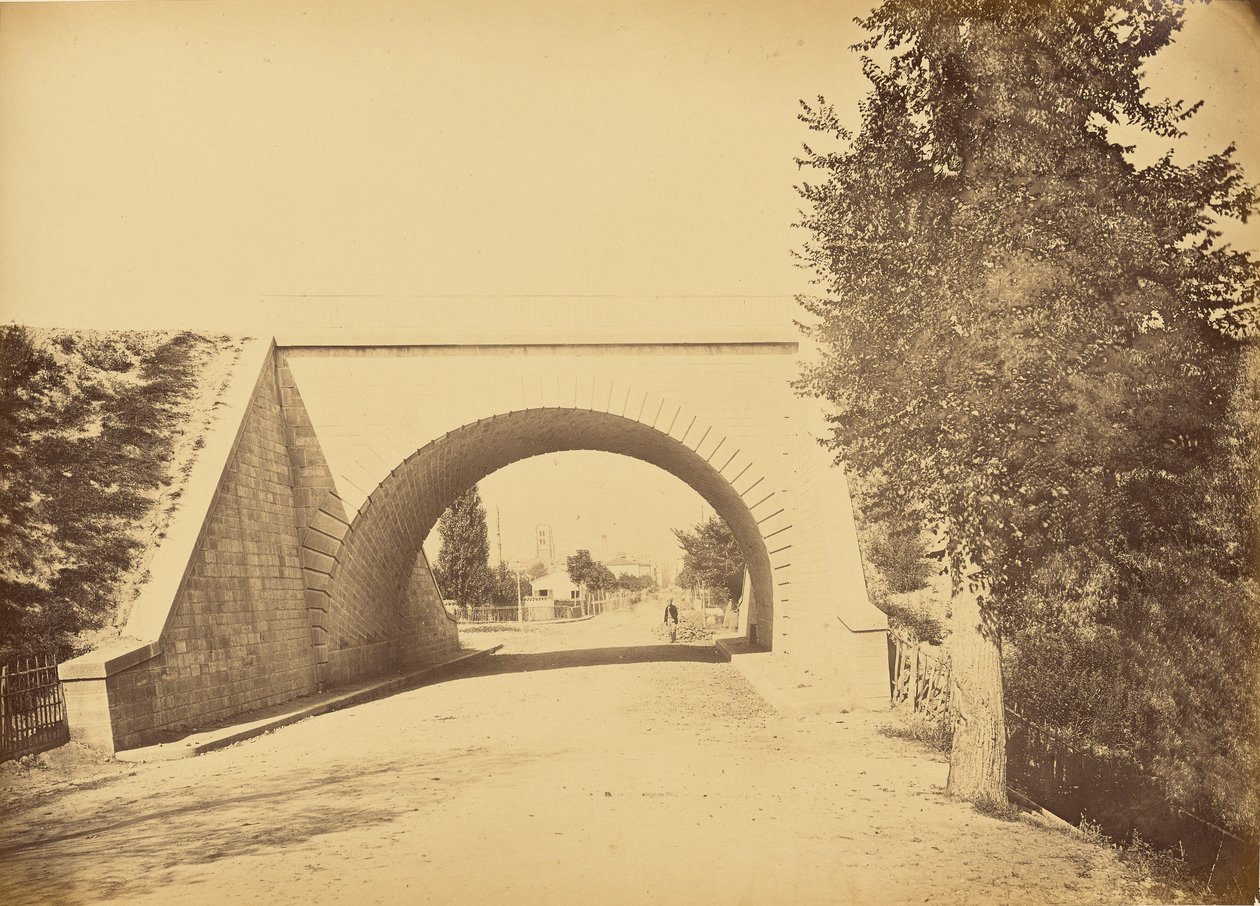Viaduct op de Route de Lyon à Montbrison in Montbrison door Auguste Hippolyte Collard