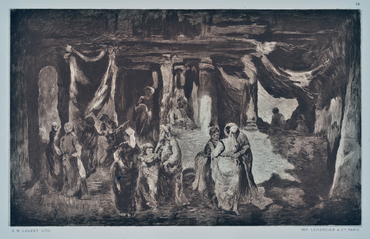 Bazaar in het Oosten door Auguste Lauzet
