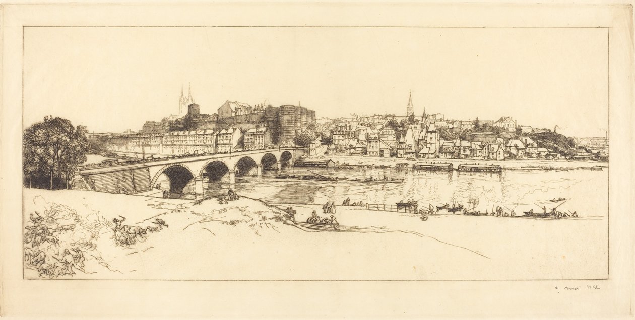 Angers - Panoramisch Uitzicht door Auguste Lepere