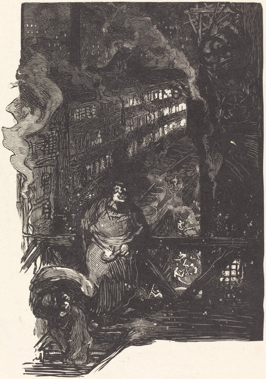Atelier de magisserie aux Gobelins, gepubliceerd 1901 door Auguste Lepere