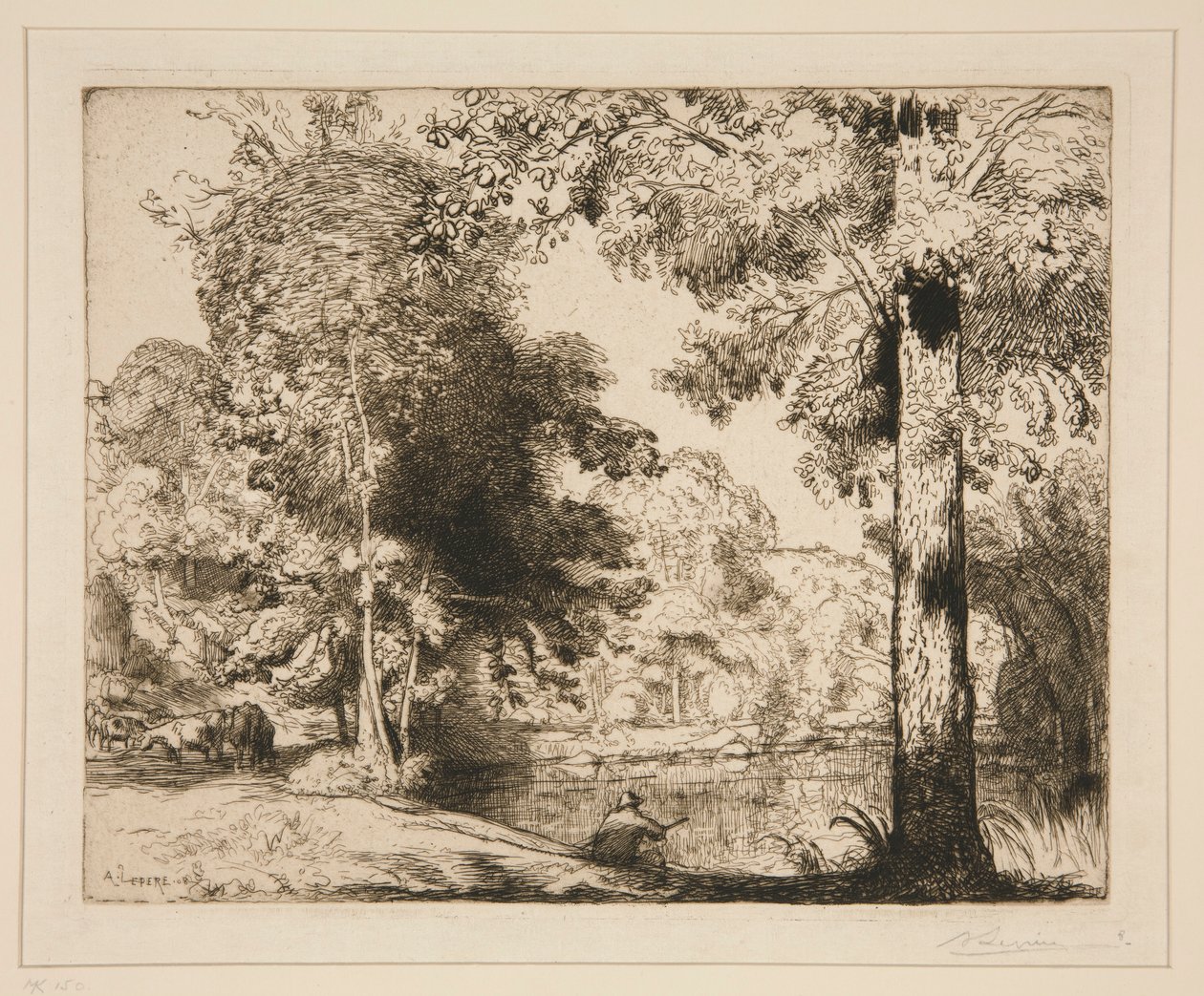 Oevers van de Vie (Vendée) door Auguste Lepere