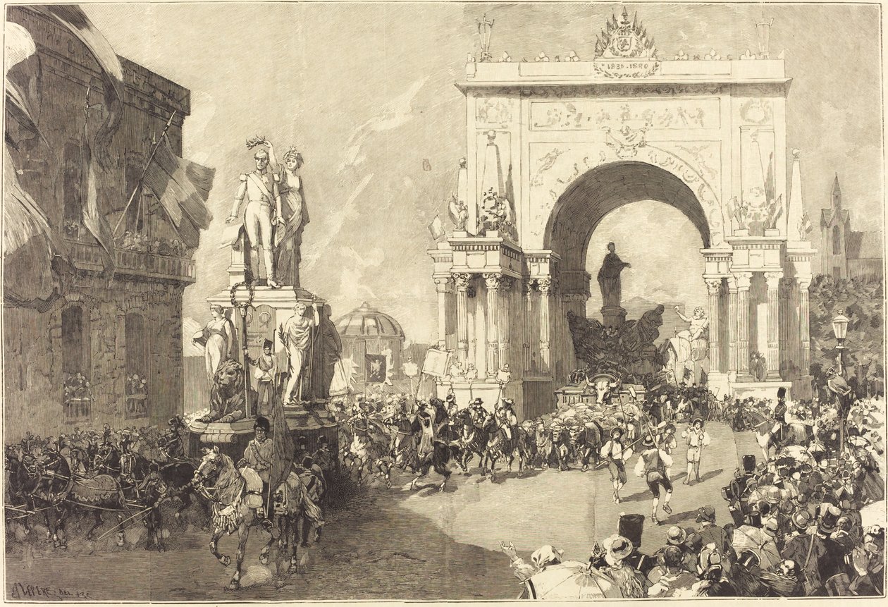 Jubileumfeesten van Brussel door Auguste Lepere
