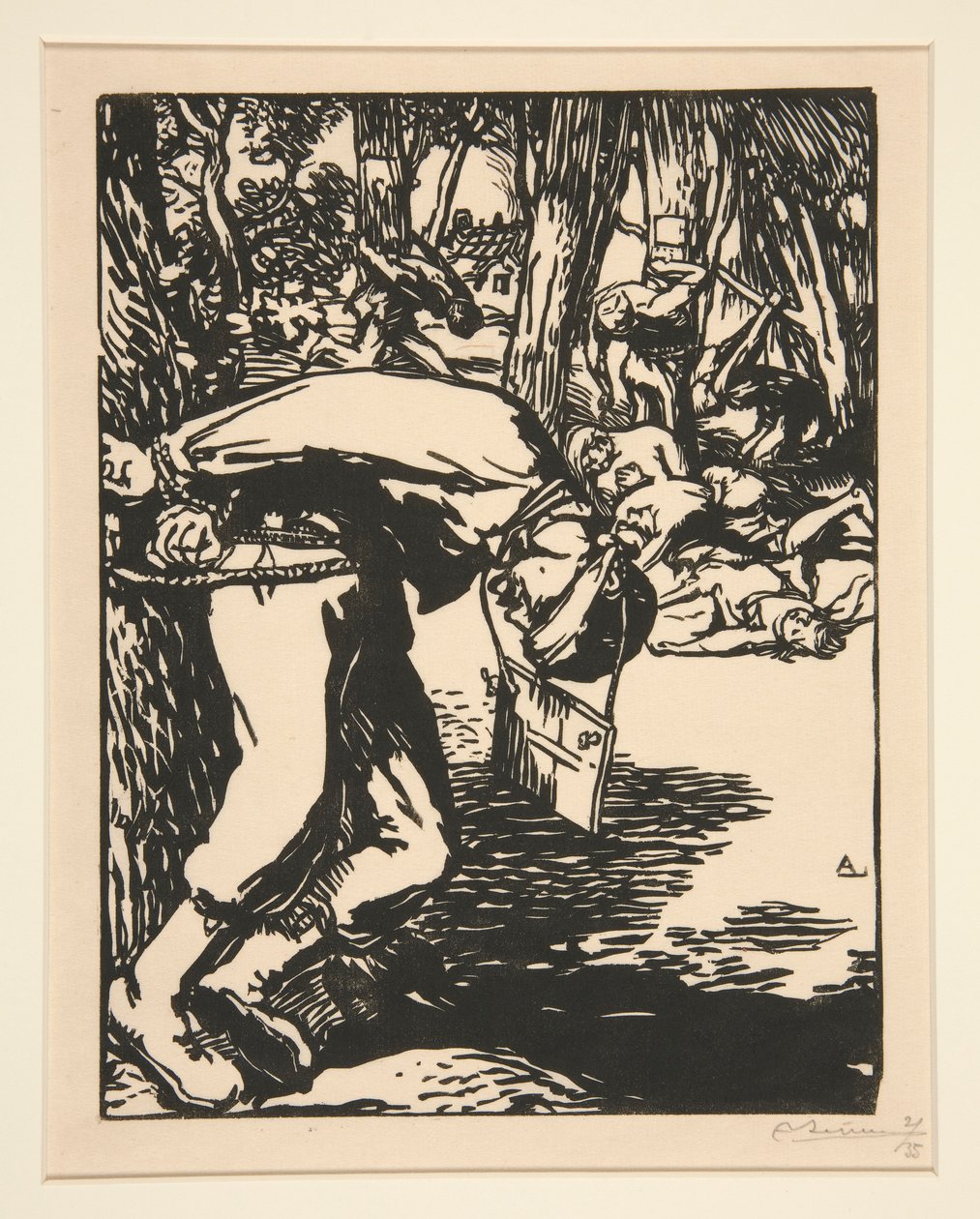 De Scherpschutters, uit La Guerre de 1914, eerste serie, nr. 11 door Auguste Lepere