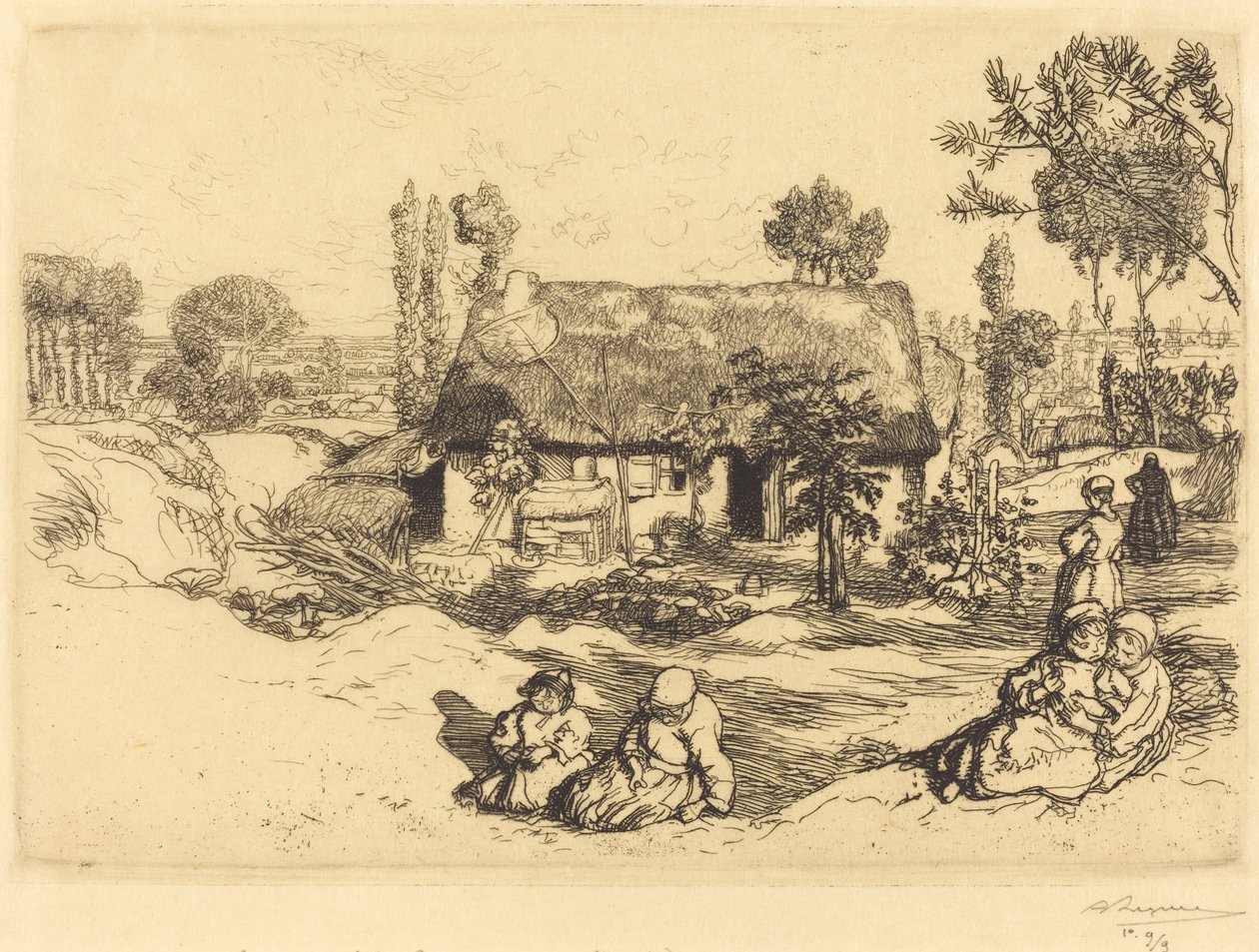 Schuilplaats voor de Armen, Vendee door Auguste Lepere