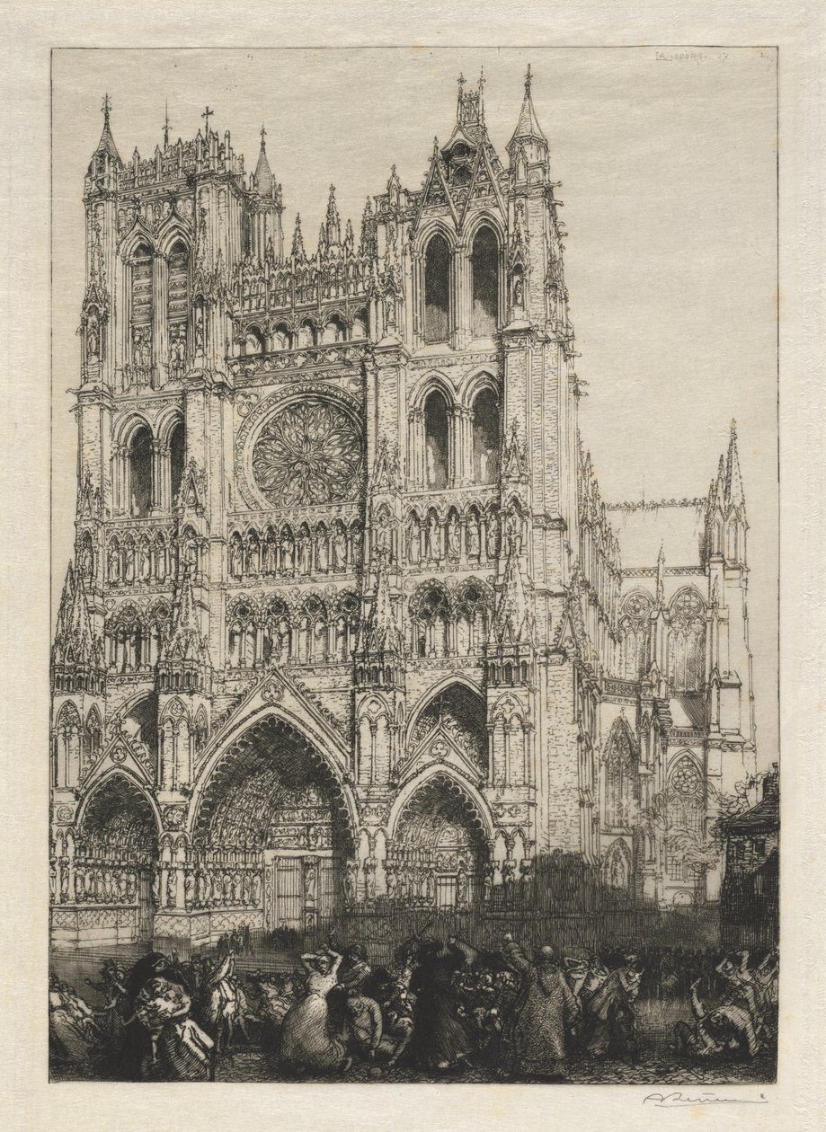Kathedraal van Amiens, inventarisatiedag door Auguste Louis Lepère