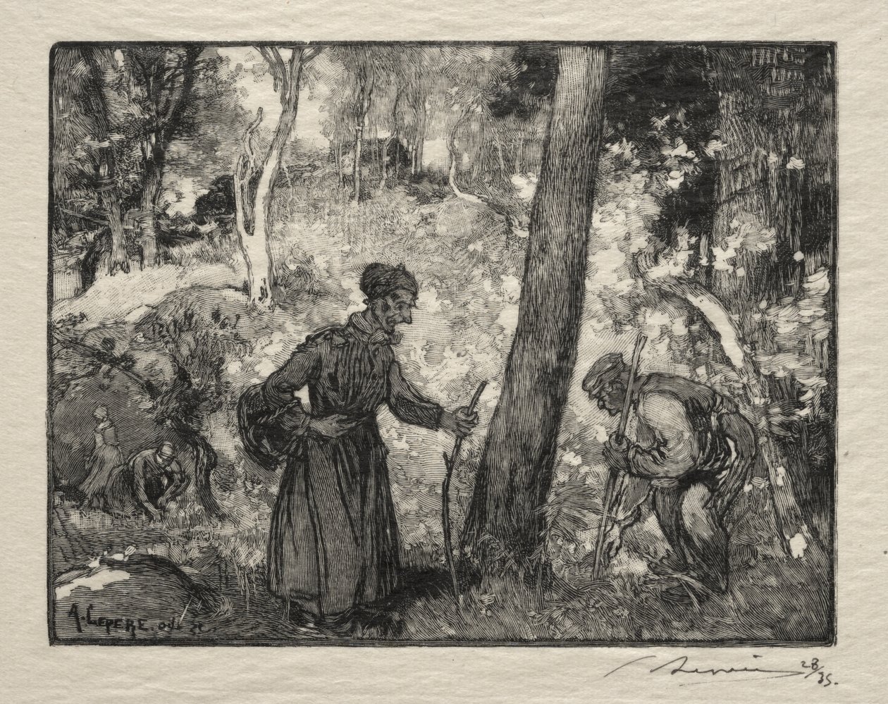Bij Rocher Bernard door Auguste Louis Lepère