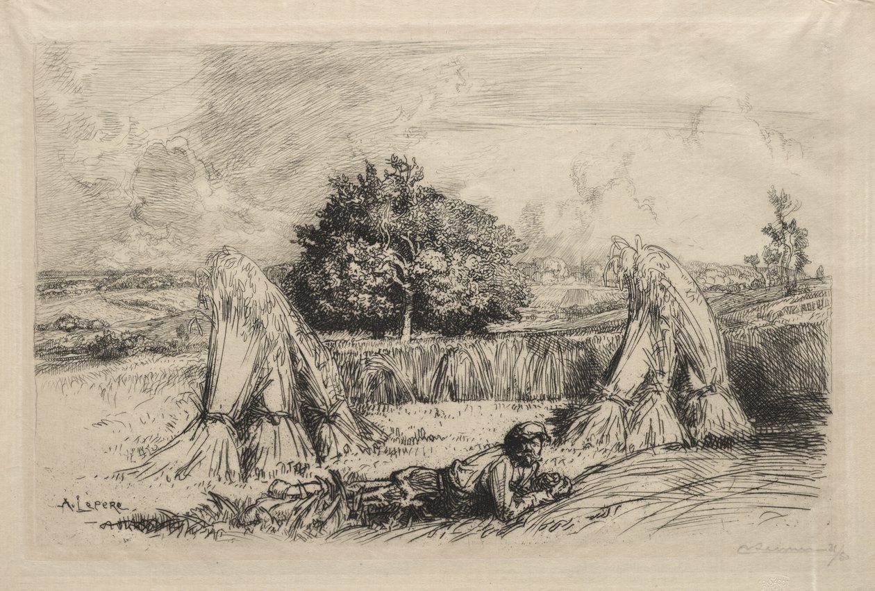 Schoven van rogge, Crèvecœur door Auguste Louis Lepère