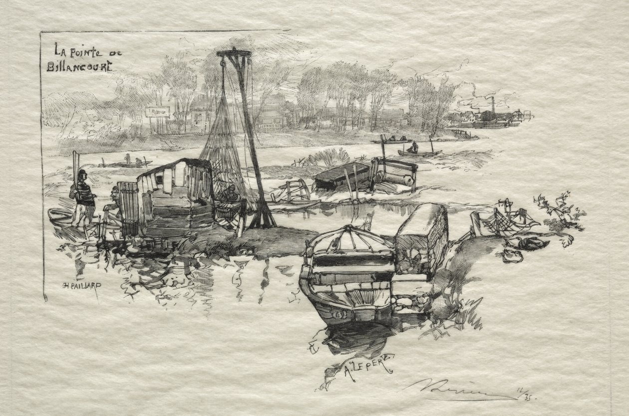 Le Point de Billancourt door Auguste Louis Lepère