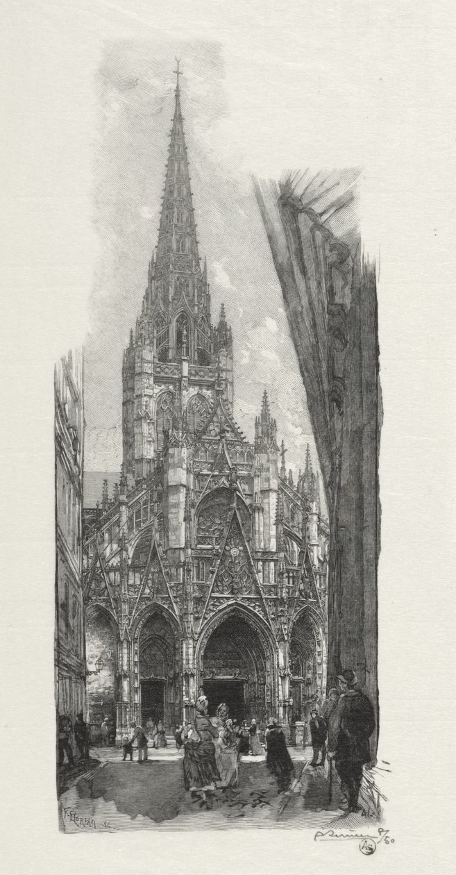 Rouen Illustré: Eglise Saint Maclon door Auguste Louis Lepère