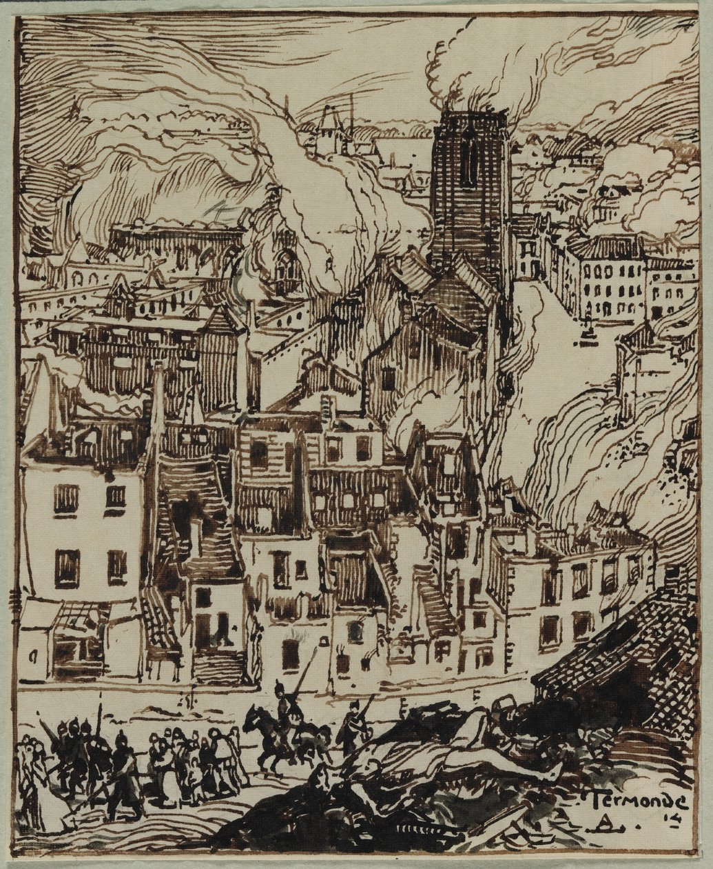 Termonde door Auguste Louis Lepère