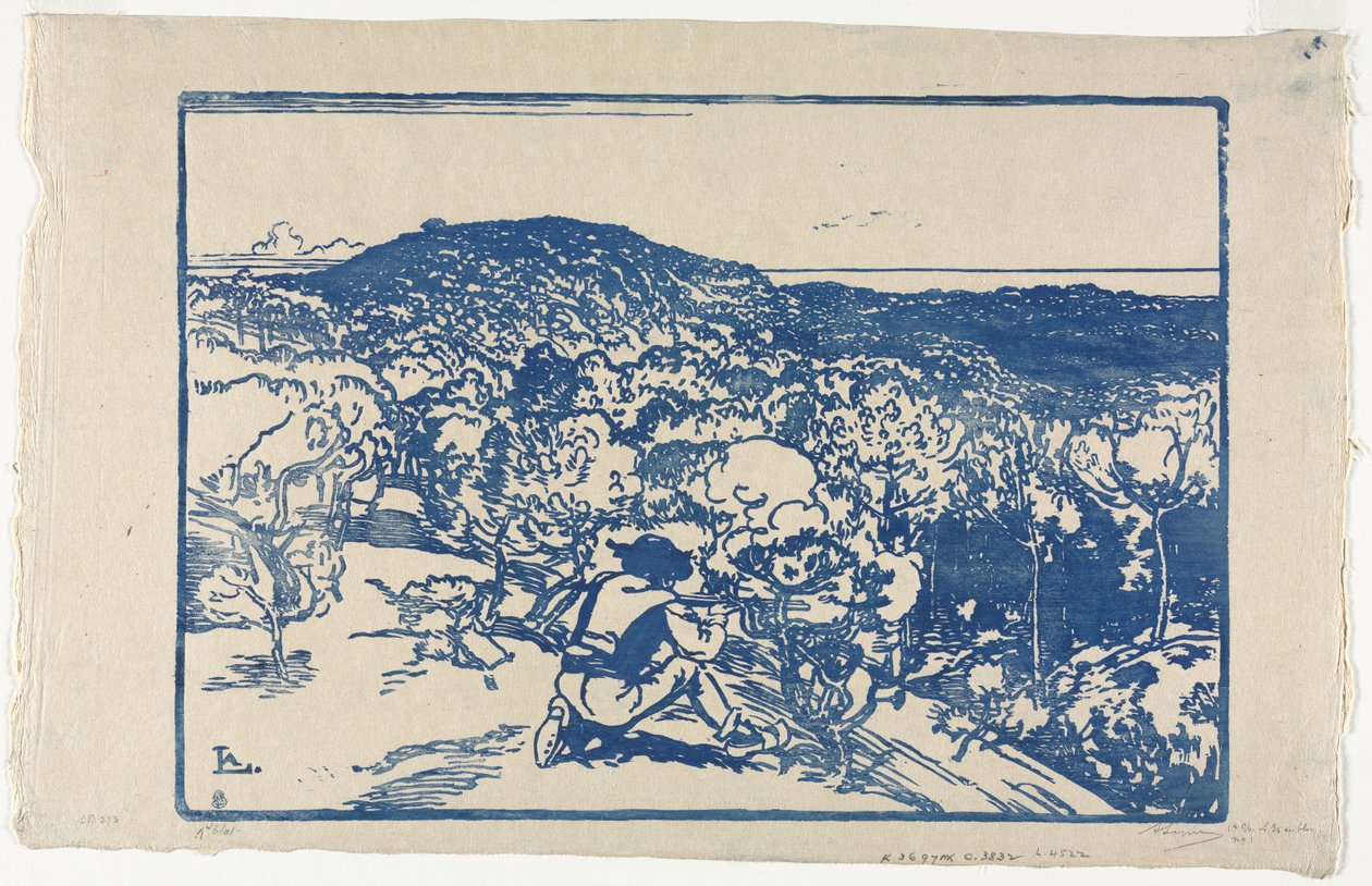 De Stroper, Duinen van Saint Jean de Mont door Auguste Louis Lepère