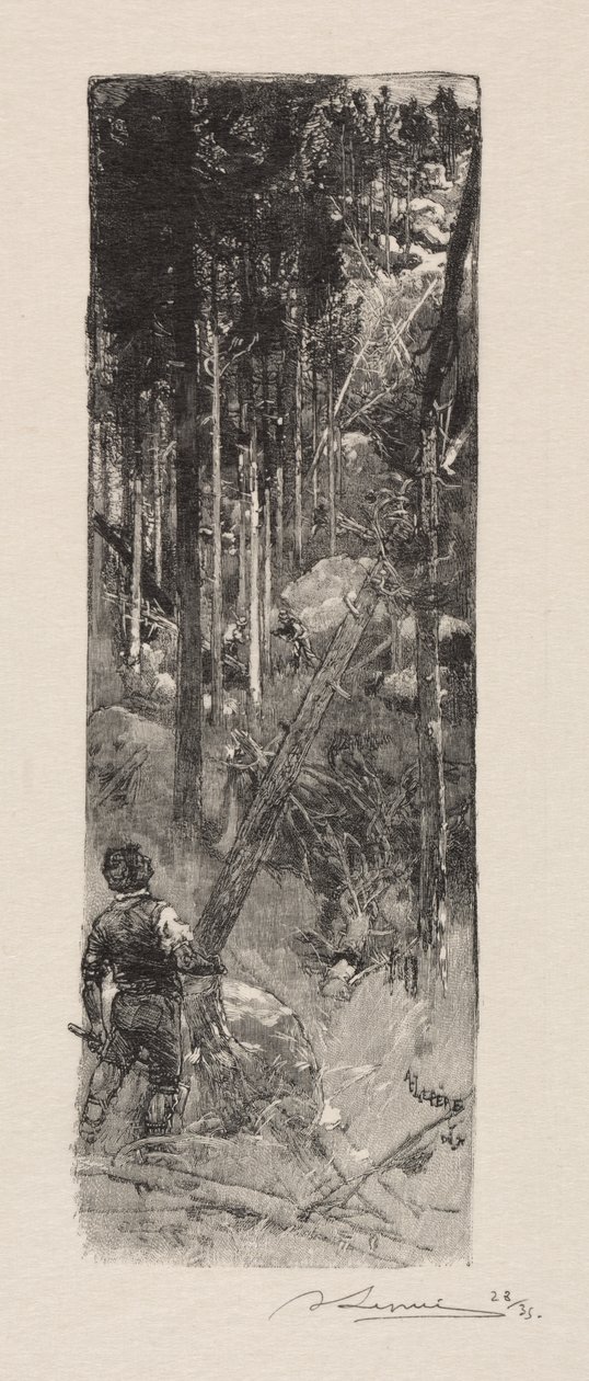 Kappen van dennen door Auguste Louis Lepère
