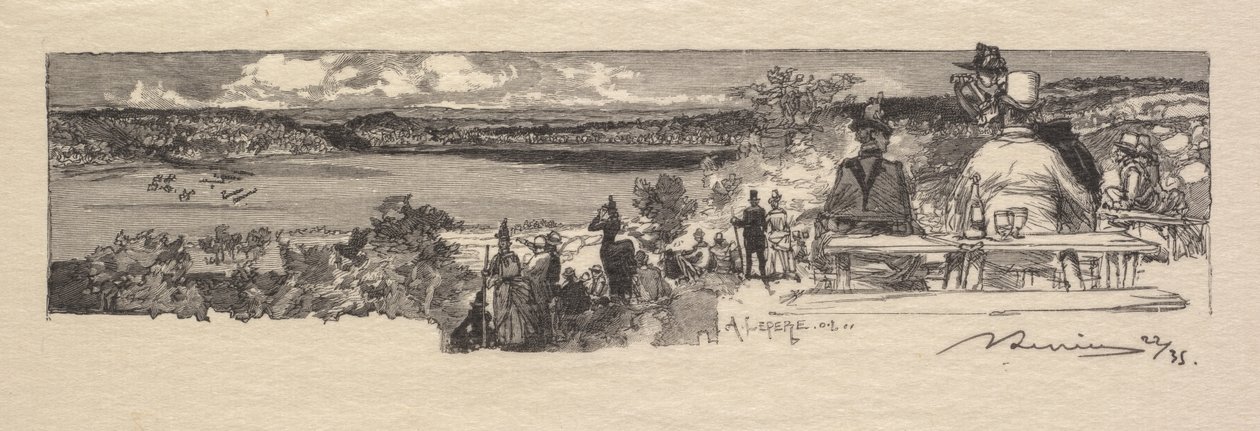 Fontainebleau Bos: Vallei van de Solle La Forêt de Fontainebleau: La Vallée de la Solle, 1890 door Auguste Louis Lepère