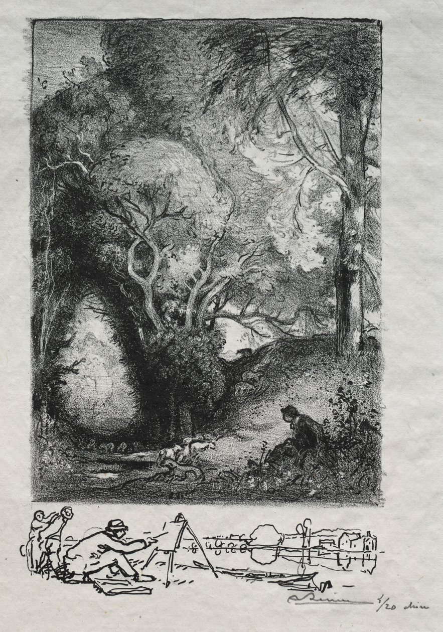 La Ravine en juin, 1913 door Auguste Louis Lepère