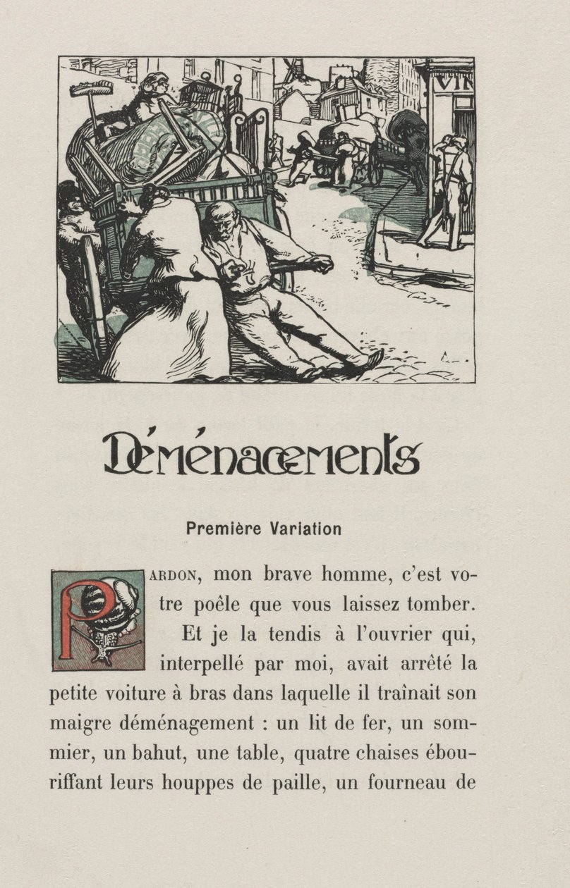 Landschappen en straathoeken: Bewegen door Auguste Louis Lepère