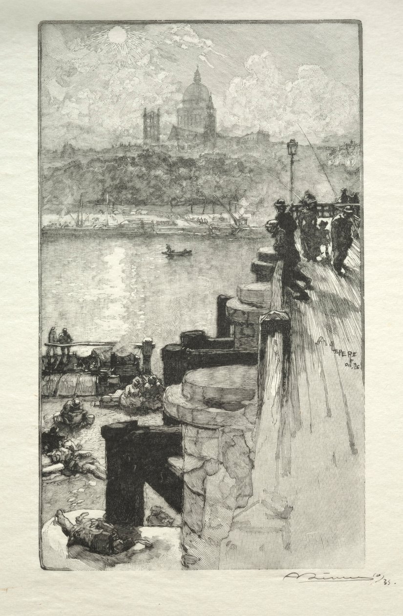 Montagne Ste. Genevieve door Auguste Louis Lepère