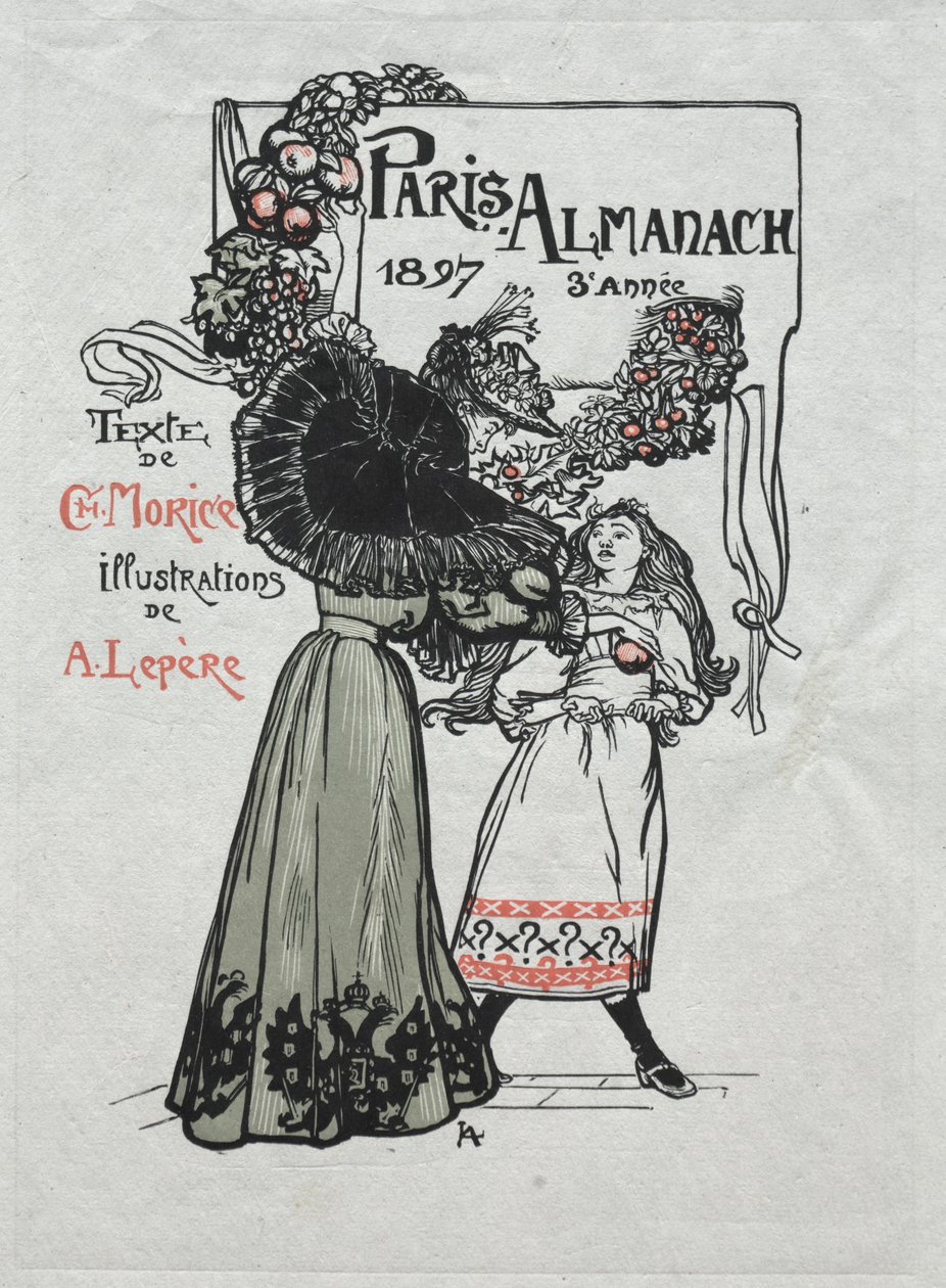 Parijs Almanak, 1897: Omslag door Auguste Louis Lepère
