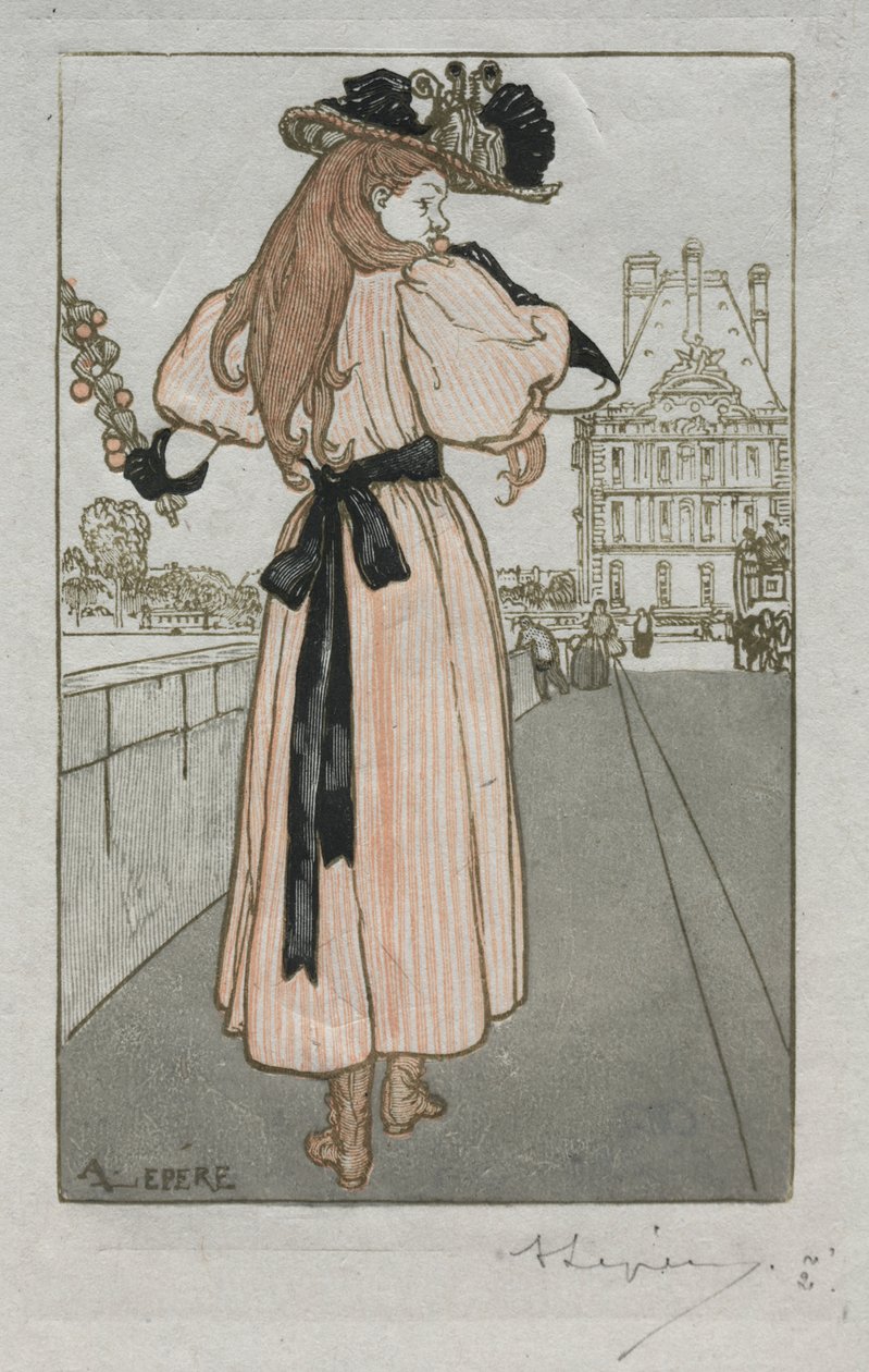 Parijs Almanak, 1897: Lente door Auguste Louis Lepère